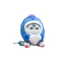 Porte-clés en peluche chaton, chat, requin, chat kawaii, animaux en peluche, petits chats, breloque de sac
