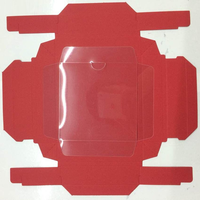 Boîte d'emballage en papier avec fenêtre transparente, pour fermeture de carte blanche, livraison rapide, couvercle transparent, 50 pièces