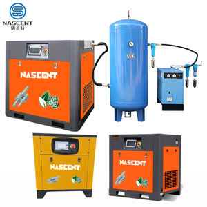 Compresseur d'air à vis lubrifié à faible bruit, <span class=keywords><strong>prix</strong></span> d'usine, 8 bar, 7,5 kW, avec pompe et moteur pour usage industriel - Product Image 1