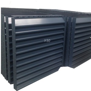 Building Wall Facade Automatic Louver Systems Exterior Aluminum Blade Shutter Louver