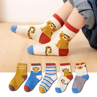 5 Paires Pack Enfants Chaussettes Doux Coton Dessin Animé Printemps Automne Bébé Chaussettes en Vente