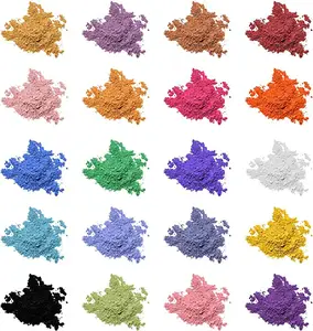 Großhandel Epoxidharz Glimmer Pulver Pigment 50 Farbe Seife Herstellung Bade bombe Kosmetische Perle Glimmer Pigmente