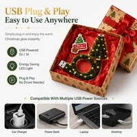 Mini projecteur LED USB flexible, veilleuse, lampe d'ambiance pour plafond en forme d'étoile et d'arbre de Noël, décoration pour voiture et maison, arbre de Noël avec lumières LED