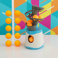 Machine de service de tennis de table automatique portable, réglage à 9 angles, 30-80 balles/minute, mini lanceur de balles de ping-pong pour enfants et adultes