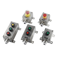 Bouton d'arrêt d'urgence avec couvercle de protection en acier inoxydable 304 IP65 WF1, boîtier antidéflagrant pour usine chimique