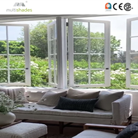 Ventanas de Aluminio con Doble Acristalamiento Templado, Resistentes a Huracanes NFRC, Multishades, Sistema Antiviento para Edificios de Oficinas, Color Negro