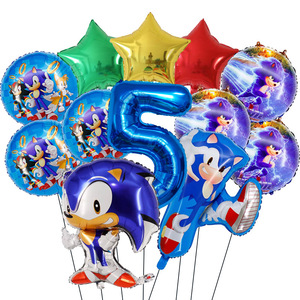 Juego de <span class=keywords><strong>globos</strong></span> de película de aluminio <span class=keywords><strong>Sonic</strong></span> de dibujos animados para <span class=keywords><strong>globos</strong></span> de decoración de <span class=keywords><strong>fiesta</strong></span> de cumpleaños para niños - Product Image 1