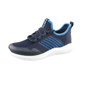 Китайская фабрика OEM размер 47 мужская обувь Качественная мужская повседневная обувь низкая цена трикотажная синяя спортивная обувь