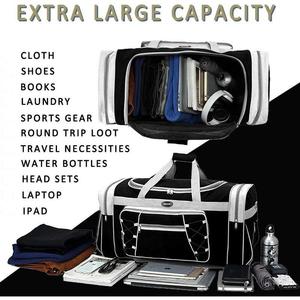 กระเป๋าเดินทางแบบพกพาความจุปานกลาง กระเป๋าเดินทางแบบดัฟเฟิลสำหรับผู้ชาย กระเป๋าเดินทาง กระเป๋าถือ ปิดด้วยซิป แข็งแรงและทนทาน - Product Image 5