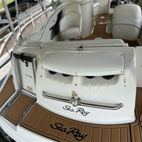Tapis de pont en EVA style teck pour plateforme de bain et cockpit de bateau Sea Ray Sundeck 210 de 1998, auto-adhésif, type SeaDek MarineMat Gatorstep