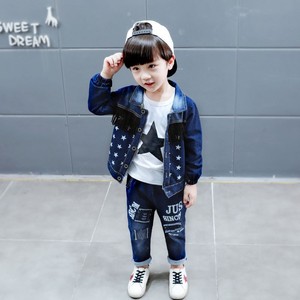 Vêtements pour bébé garçon de style cowboy en gros, ensemble de vêtements pour bébé garçon à la mode, jeans décontractés pour garçons, costumes en denim, ensembles de 3 pièces - Product Image 3