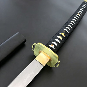 Katana japonais en métal non affûté pour l'entraînement, avec fourreau noir, pour le cosplay d'anime et la collection - Product Image 1