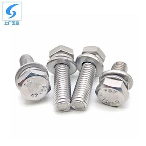 Perno hexagonal de acero inoxidable 304 M5 M6 M8 M10 M12 completamente roscado con arandelas y tuercas para construcción - Product Image 3