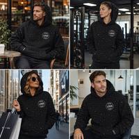 Felpa con cappuccio con paillettes lucide con logo personalizzato manica lunga Casual Pullover scintillante felpe con cappuccio strass
