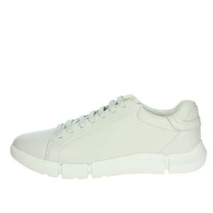 Sneakers da Uomo Geox U45FFA 00046 in Tela Bianca, Scarpe Trendy - Product Image 1