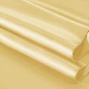 Light Gold Satin Tablecloth 54 X 72 Inches Square Cloth Bright Silky <b>Table</b> <b>Cover</b> Overlay <b>Dining</b> Tablecloths for Wedding - Product Image 2