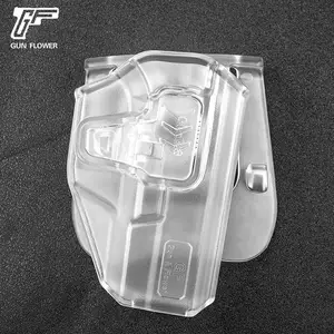 Gun&Flower Newest Clear Tactical OWB Polymer/Plastic Holster/Cover/Case