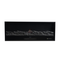 Cheminée électrique encastrée de 60 cm avec chauffage, flamme LED, poêle à bois, petite taille, pour la maison, la chambre, chauffage et décoration intérieure