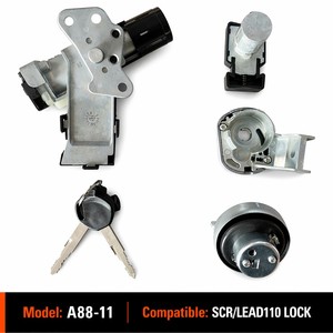 KAISUNG - Juego de Llaves de Encendido y Bloqueo de Motor para Motocicleta <span class=keywords><strong>Honda</strong></span> SCR <span class=keywords><strong>Lead</strong></span> <span class=keywords><strong>110</strong></span> - Product Image 3