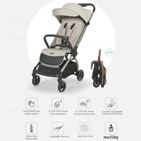 Poussette de voyage pliable automatique de luxe pour bébés et tout-petits, format cabine, avec fonction inclinable, chariot de transport pour nouveau-nés