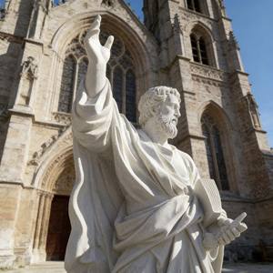 Sculpture de Saint <span class=keywords><strong>Pierre</strong></span> en marbre de style européen, taille réelle, faite à la main, avec les Douze Apôtres, pour jardin et extérieur - Product Image 4