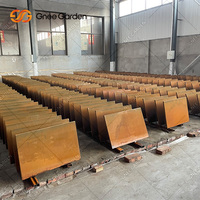 Fabricant chinois Gnee Garden, certifié ISO9001, bac à plantes carré en acier corten décoratif de grande taille pour aménagement paysager commercial
