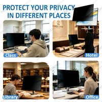 Filtre de confidentialité bidirectionnel 22 pouces 16:10 pour moniteur de bureau, anti-rayures, anti-reflets, anti-lumière bleue, protection d'écran anti-espionnage