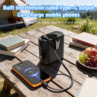 Mini ventilateur portable à suspendre à la taille, rechargeable par USB, ventilateur de refroidissement extérieur avec vitesse de vent réglable pour le camping et le travail en extérieur