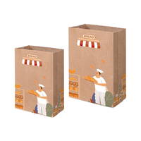 Personnalisé épaissi 178*105*340mm papier Kraft boîte à fond carré pop-corn résistant à l'huile pain à emporter emballage alimentaire pour la cuisson cuisine