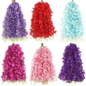 ดอกวิสทีเรียประดิษฐ์ กิ่งเดี่ยว พลาสติก ตกแต่งเพดานงานแต่งงาน - Product Image 3