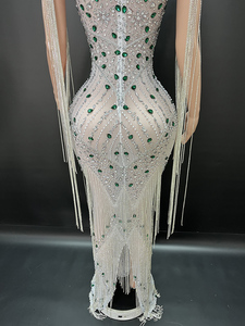 Novance Y4088 Productos de Tendencia 2025 Ropa de Moda <span class=keywords><strong>para</strong></span> Mujer sin Mangas con Borlas y Estrás <span class=keywords><strong>Vestidos</strong></span> de Noche de Lujo <span class=keywords><strong>para</strong></span> Fiesta - Product Image 6