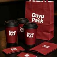 Gobelet en papier biodégradable et écologique à emporter, imprimé CMJN, avec poignée, logo personnalisé, idéal pour les fêtes et le café chaud