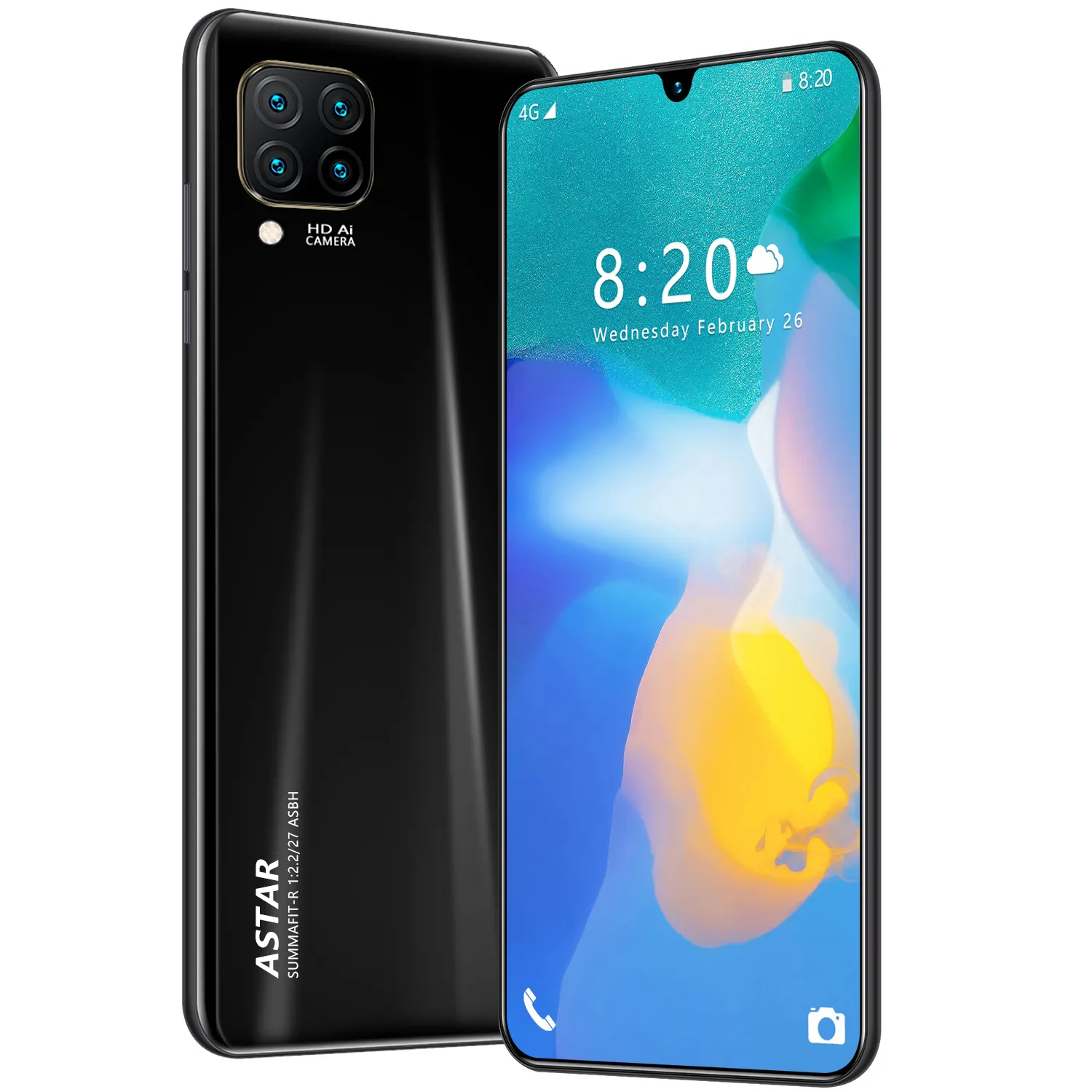 Unlocked mobile phone Nowa7i 6.5 inch 8GB + 128GB Android smartphone 10 core 5G LET phone 4 camera MTK6799 face ID