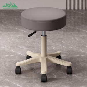 Wayon Modern Folding Adjustable Height <strong>Footstool</strong> with Wheels and Soft Round Seat for Apartment Office Compact Living - Product Image 5
