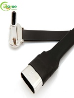 Cables de datos FPC flexibles de alta potencia con carga rápida PD, tipo C macho a hembra, ultra delgados y planos, cable de datos USB C para iPad