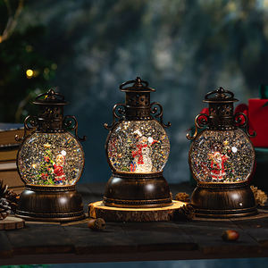 عيد الميلاد الزخرفية مضاءة المياه الثلوج الكرة الفوانيس الكريستال الكرة الكرة الكريسماس الثلوج العالم عيد الميلاد زينة المنزل - Product Image 3