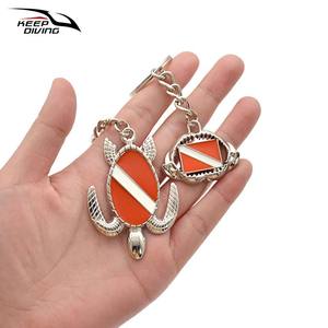 Llavero de Aleación de Zinc con Diseño de Bandera de Lapislázuli, Recuerdo de Buceo, Modelo KEEP DIVING PS 030 - Product Image 4