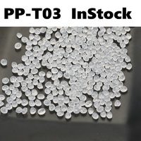 T03 Blanc PP Emballage d'usine d'origine Copolymère Granulés à haute viscosité Polypropylène de qualité film Fibres plastiques haute résistance