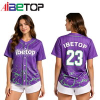 Jersey Baseball Custom Biru Hijau Motif Air dengan Nomor Berhias Rhinestone untuk Pakaian Olahraga Kasual Lengan Pendek Kancing Depan Celana Pendek