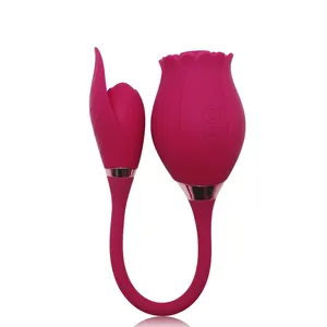 HMJ Sex Toys Massager Rose Shaped Waterproof Silicone Vagina Sucking Nipple G-spot Stimulator Clitoris Sucking Rose Vibrator