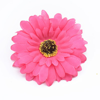 Bunga Gerbera Daisy Kuning Oranye Musim Gugur yang Elegan, Bunga Sutra Imitasi untuk Corsage Pergelangan Tangan, Jepit Rambut, dan Pajangan Vas