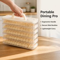 Boîte de rangement pour raviolis Dashing pour porte latérale de réfrigérateur, pour espaces étroits, en plastique alimentaire, pour la conservation et l'organisation