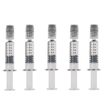 Seringue en verre pour remplissage de liquides huileux 1 ml, emballage de concentré, seringues de 1 ml pour distillat avec piston métallique