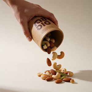 Cilindro de regalo respetuoso con el medio ambiente de grado alimenticio personalizado, caramelo redondo, galleta, té, Chocolate, regalo, embalaje de Chocolate, tuercas, tubo de papel - Product Image 2