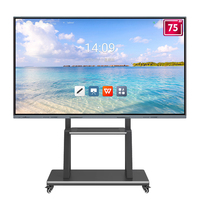 Nouvelle conception Tableau numérique intelligent 4K 65 75 86 pouces Écran LCD tactile Tableau blanc pour l'enseignement en classe