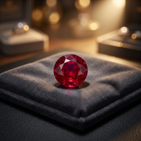 Rubis naturel taille ovale, traité par cirage/huile, qualité AAA, lustre parfait, 12 mm, 21,50 carats, rouge, pour la fabrication de bijoux, certifié par un tiers