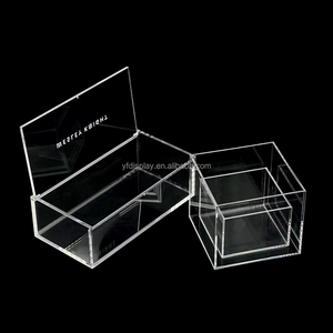 Tùy chỉnh 5 bên trượt nắp Acrylic Hộp hiển thị rõ ràng trường hợp cơ sở <span class=keywords><strong>plexiglass</strong></span> Cube thực phẩm Rose Acrylic Hộp - Product Image 2