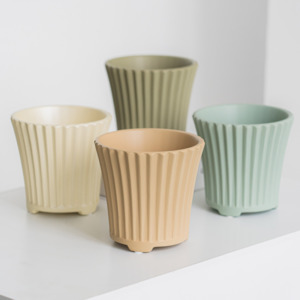 Pot de fleurs en céramique rayé de style <span class=keywords><strong>japonais</strong></span> petit bassin de bureau simple décor à la maison plusieurs options de couleur jardinières de salon - Product Image 4