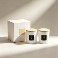 Pot à bougie en verre San Neo avec couvercle doré, conteneur à bougie noir mat, emballage de luxe pour bougies, idéal pour les cadeaux de spa, vente en gros