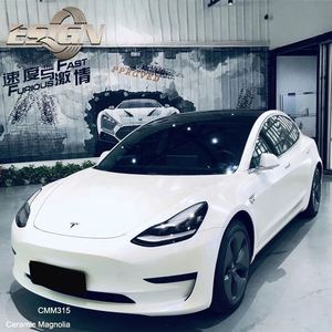 CMM315 Mat Blanc Caméléon Bleu Anime Vinyle Autocollant D'emballage De Voiture Films Auto Body - Product Image 2